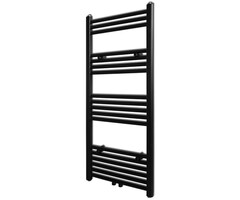 Vidaxl Handtuchheizkörper 500x1160 mm gerade Schwarz - 34% Rabatt