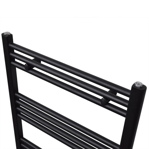 Vidaxl Handtuchheizkörper 500x1160 mm gerade Schwarz - 34% Rabatt