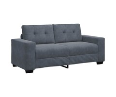 Vidaxl Samt Loveseat Dunkelgrau 180x77x82 cm - 35% Rabatt