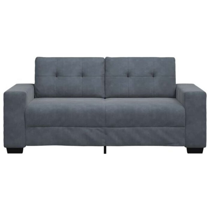 Vidaxl Samt Loveseat Dunkelgrau 180x77x82 cm - 35% Rabatt