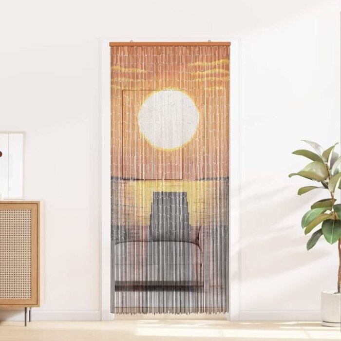 Vidaxl Bambus-Türvorhang Sonnenuntergang 90x200cm - 33% Rabatt