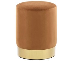 Vidaxl Samthocker in Braun/Gold - 28x36 cm - 31% Rabatt