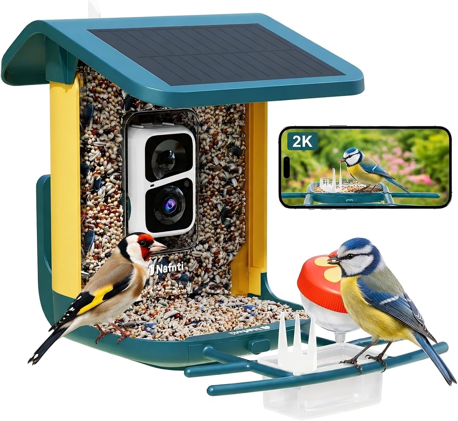 Intelligentes Vogel-Futterhaus mit 2K-Kamera & KI, Grün - 34% Rabatt