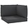 3-teiliges Palettenkissen-Set, Oxford-Gewebe, Schwarz - 30% Rabatt