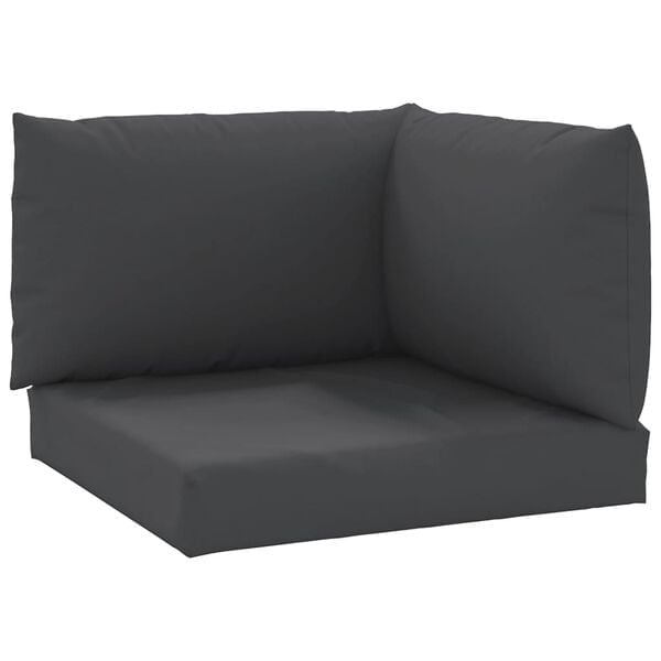 Vidaxl 3-teiliges Palettenkissen-Set, Oxford-Gewebe, Schwarz - 30% Rabatt