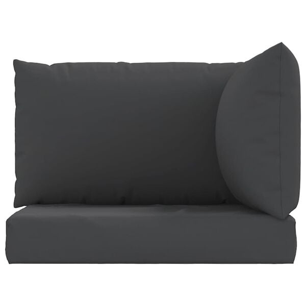 Vidaxl 3-teiliges Palettenkissen-Set, Oxford-Gewebe, Schwarz - 30% Rabatt