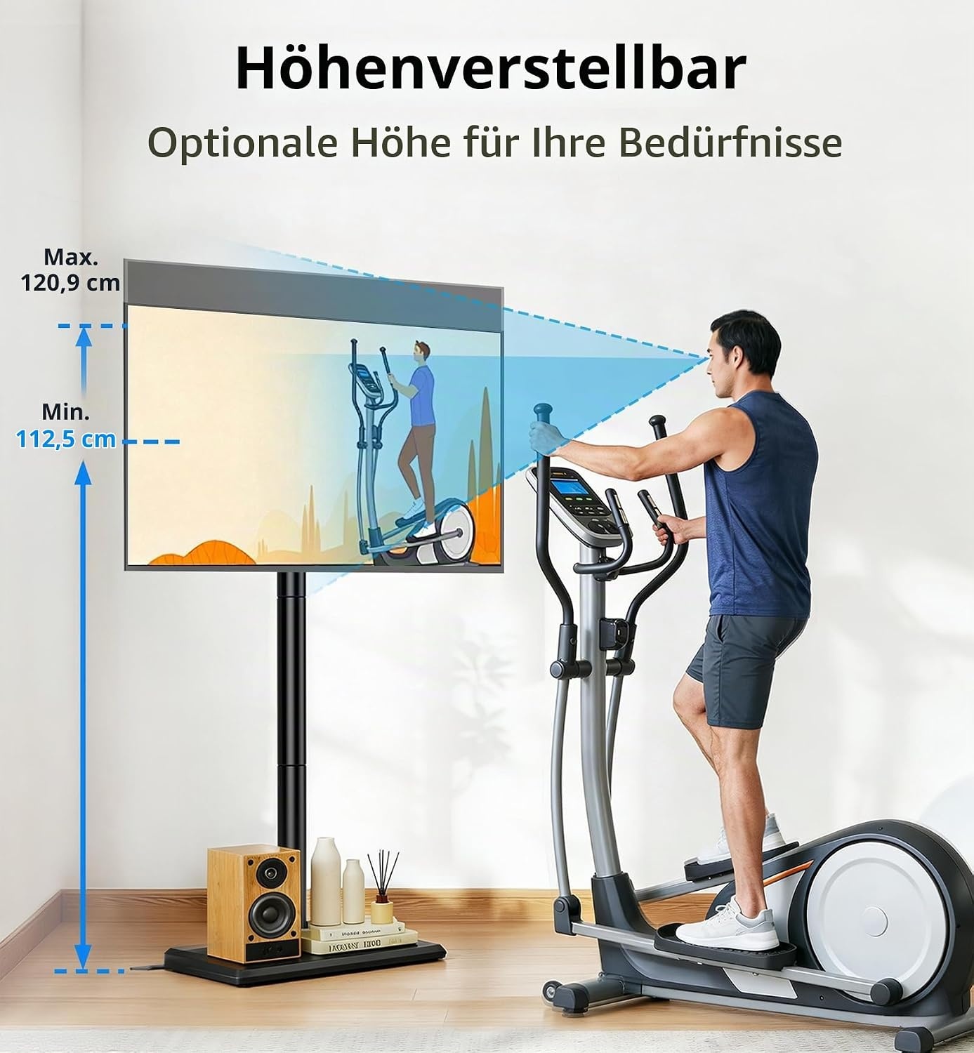 TV-Bodenständer 26-60 Zoll, höhenverstellbar - 33% Rabatt