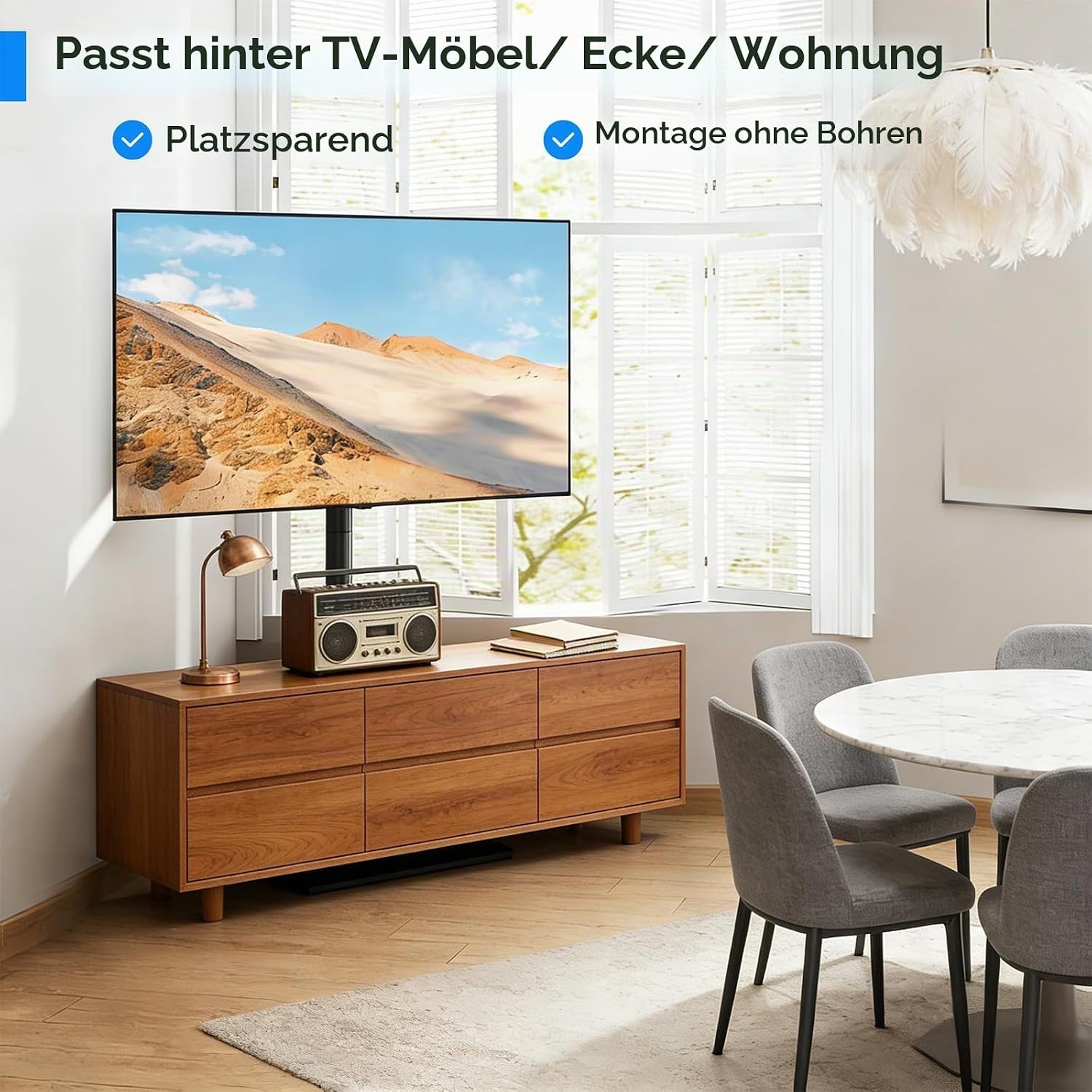 TV-Bodenständer 26-60 Zoll, höhenverstellbar - 33% Rabatt