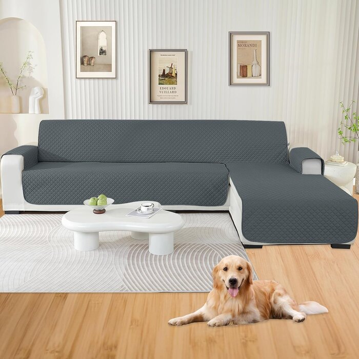 Wasserdichter Ecksofa-Schonbezug L-Form, Dunkelgrau - 32% Rabatt