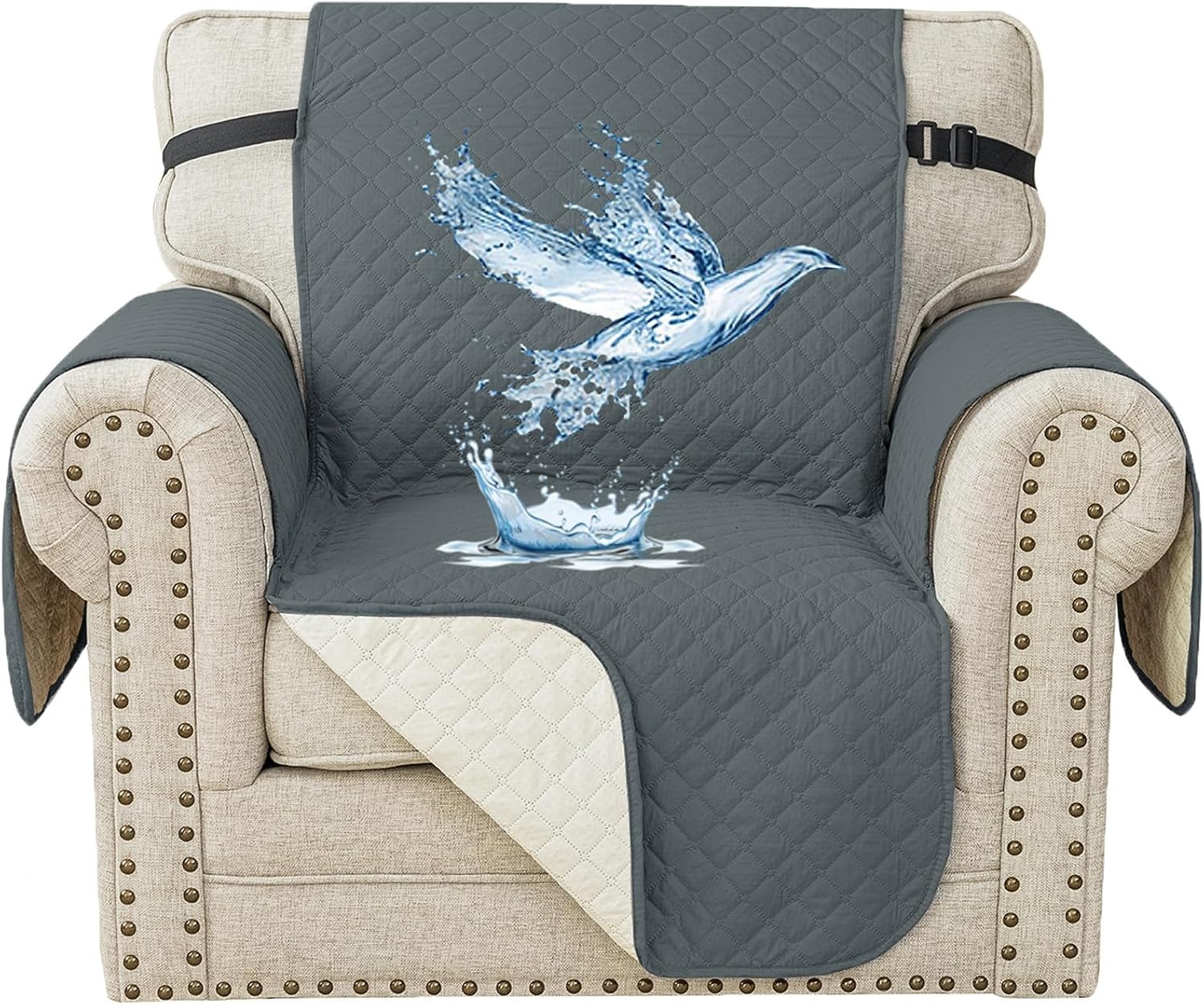 Wasserdichter Ecksofa-Schonbezug L-Form, Dunkelgrau - 32% Rabatt