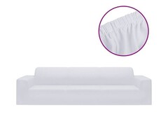Vidaxl Stretch-Sofabezug für 4-Sitzer, Weiß - 31% Rabatt