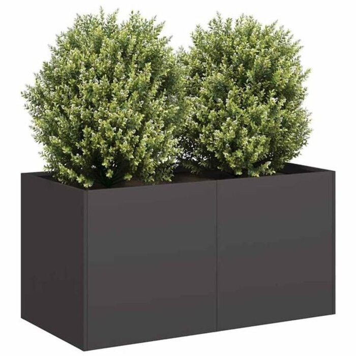 Design Pflanzkasten 80x40x40 cm aus Stahl - Schwarz - 33% Rabatt