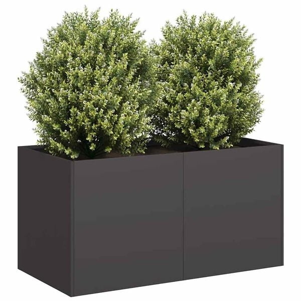 Design Pflanzkasten 80x40x40 cm aus Stahl - Schwarz - 33% Rabatt