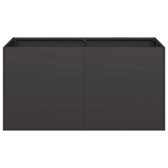 Design Pflanzkasten 80x40x40 cm aus Stahl - Schwarz - 33% Rabatt