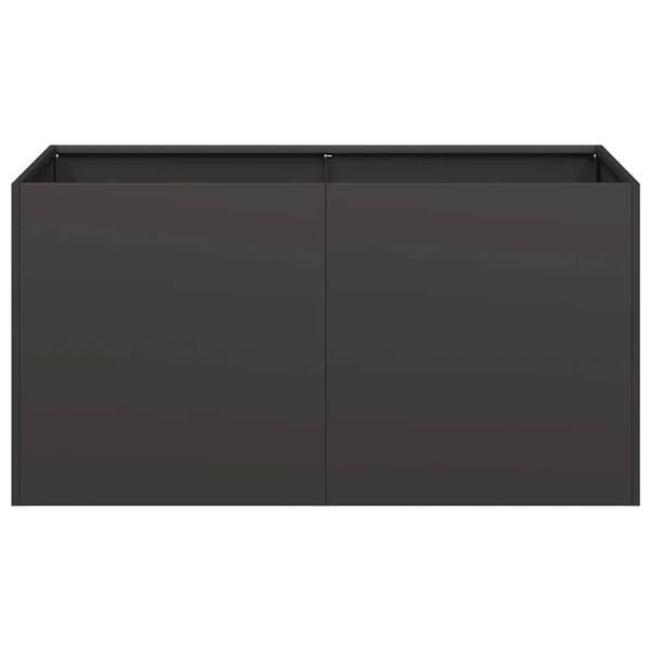 Design Pflanzkasten 80x40x40 cm aus Stahl - Schwarz - 33% Rabatt