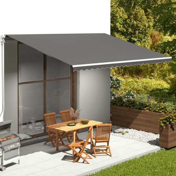 Markisen-Ersatztuch 5 x 3,5 m Anthrazit - Ausgepackt - 34% Rabatt