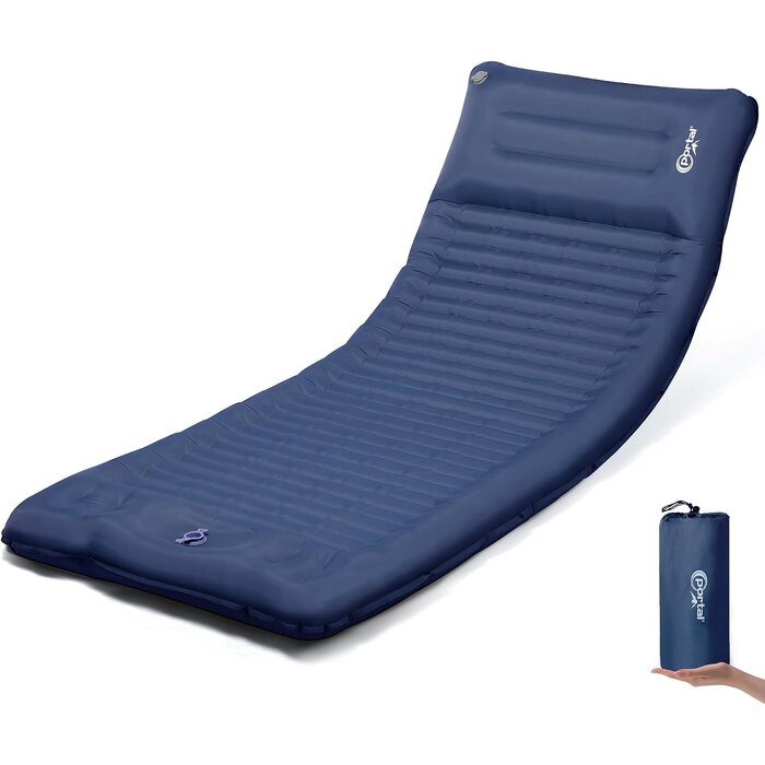 Aufblasbare Camping-Isomatte, 10 cm, Armeegrün - 32% Rabatt