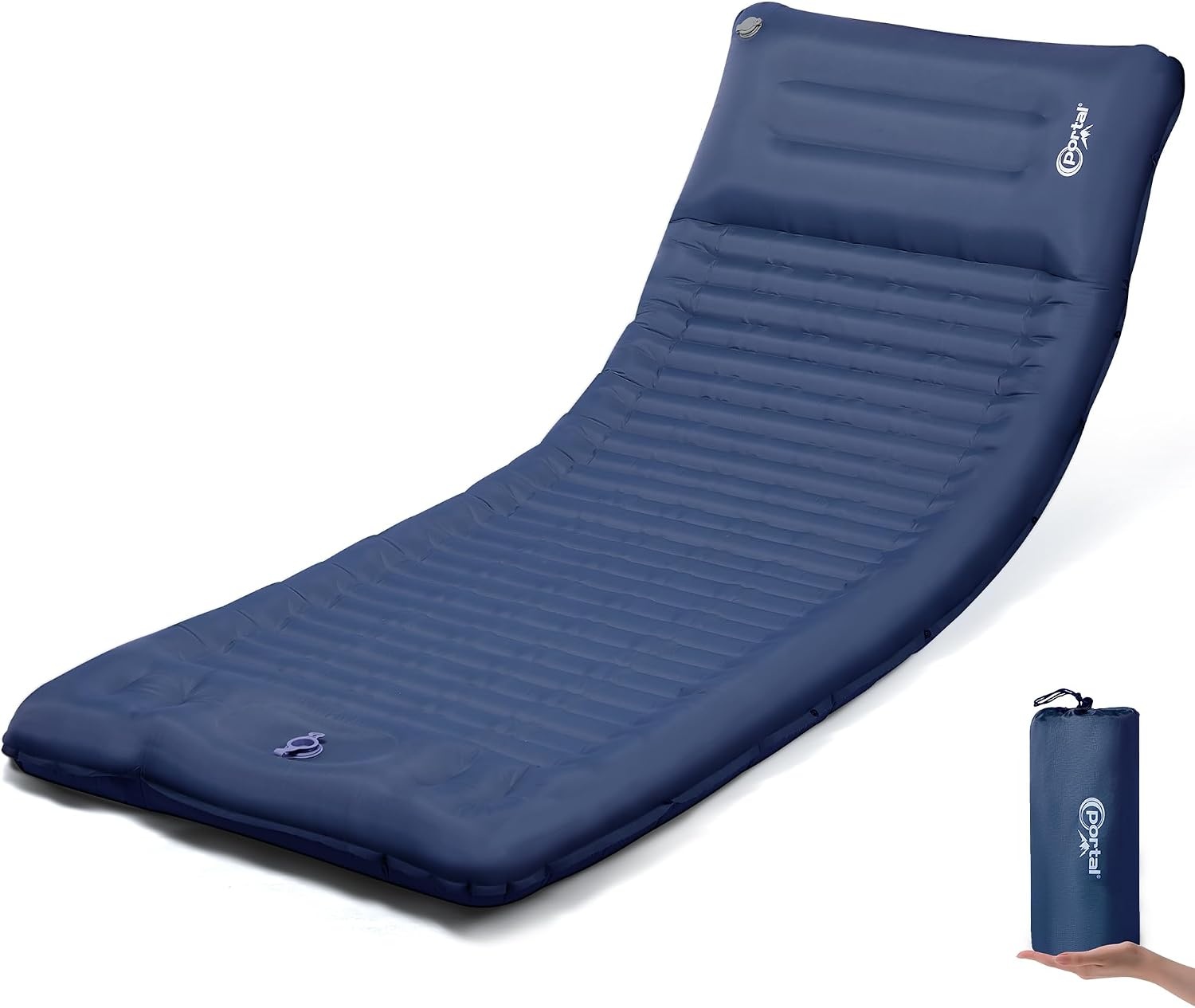 Aufblasbare Camping-Isomatte, 10 cm, Armeegrün - 32% Rabatt