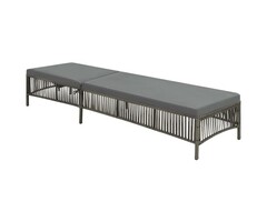 Vidaxl Sonnenliege Poly-Rattan Grau 197cm - 46% Rabatt - Ausgepackt