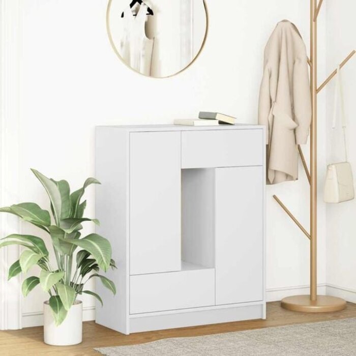 Weißes Sideboard mit 2 Türen & 2 Schubladen - 34% Rabatt