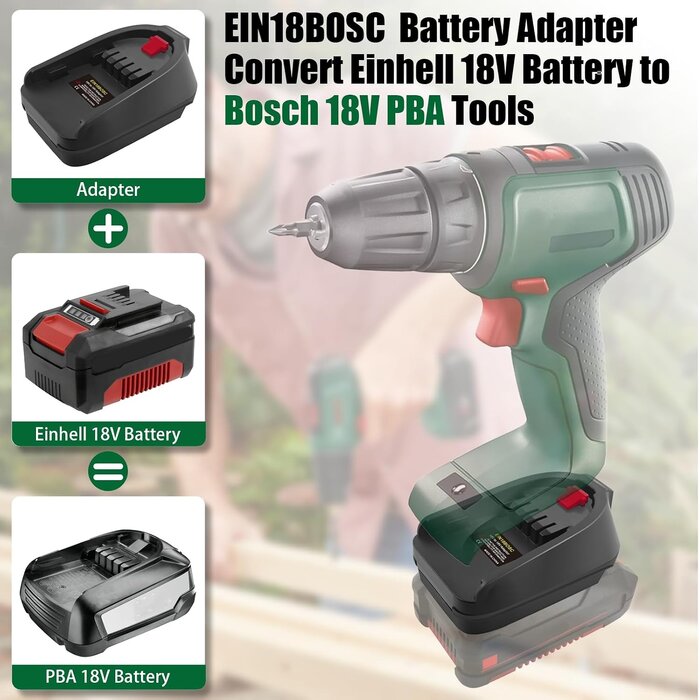 Akku-Adapter für Einhell auf Bosch 18V - 29% Rabatt