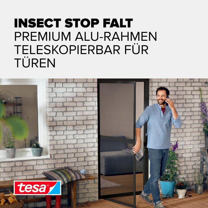 Teleskopierbare Fliegengitter-Tür Anthrazit - 34% Rabatt
