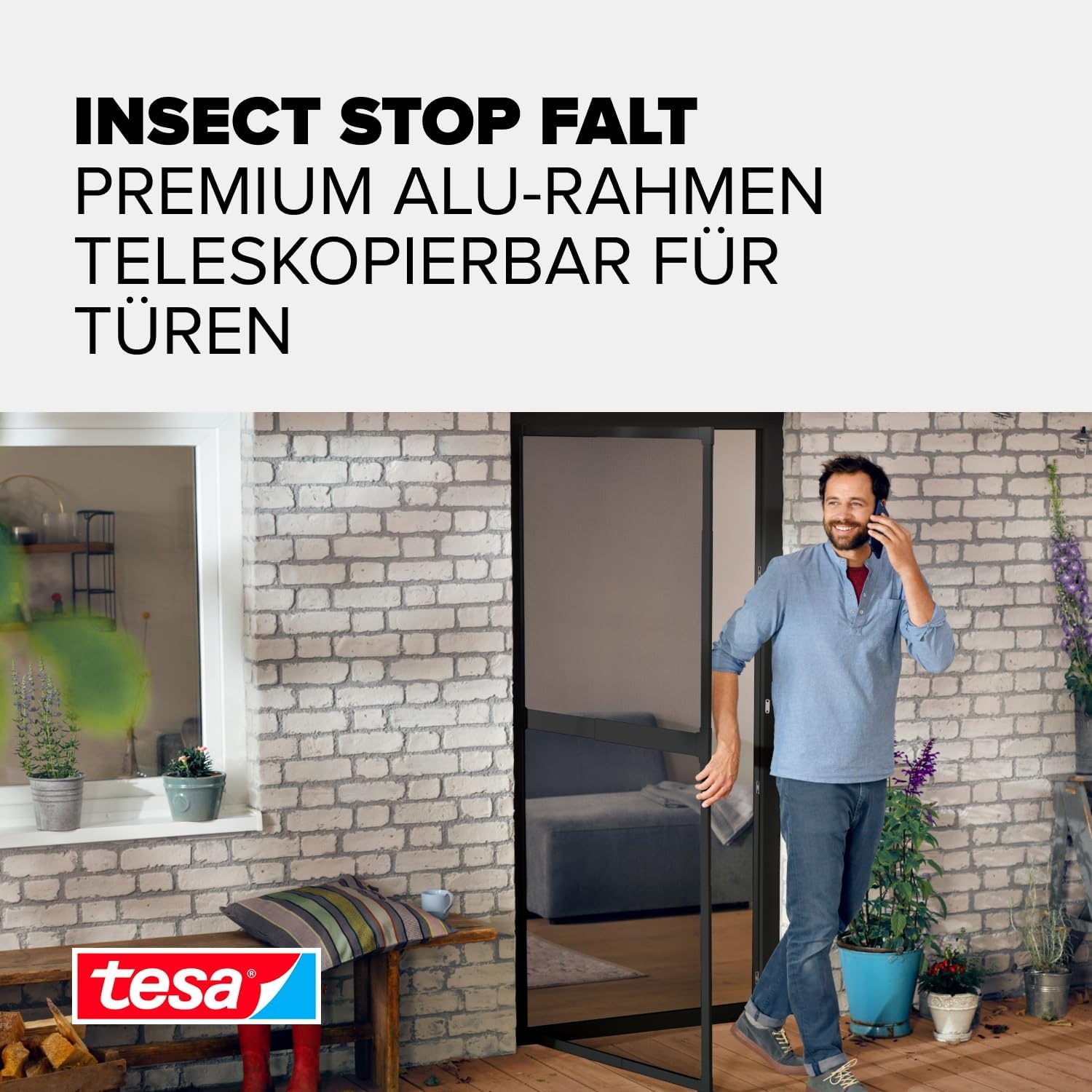 Teleskopierbare Fliegengitter-Tür Anthrazit - 34% Rabatt