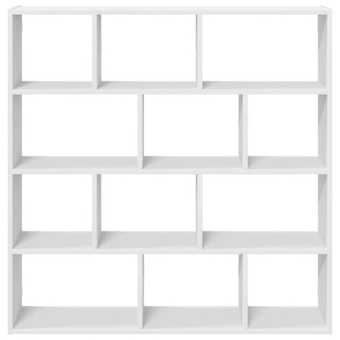 Wandregal mit 12 Fächern, 100x100cm, Weiß - 34% Rabatt
