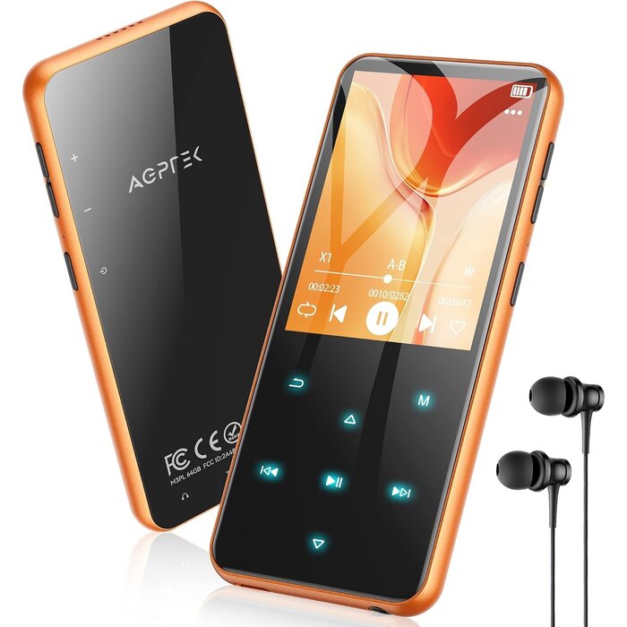 MP3-Player 64GB mit Bluetooth 5.3 Rosa Metall - 33% Rabatt