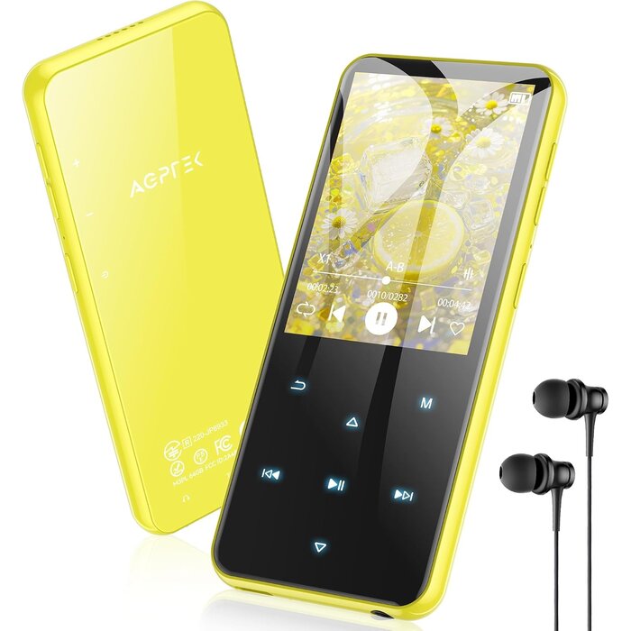 MP3-Player 64GB mit Bluetooth 5.3 Rosa Metall - 33% Rabatt