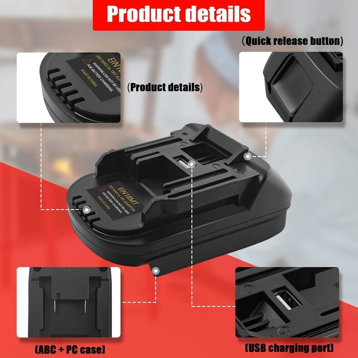 Akku-Adapter für Einhell auf Makita 18V - Ausgepackt - 29% Rabatt