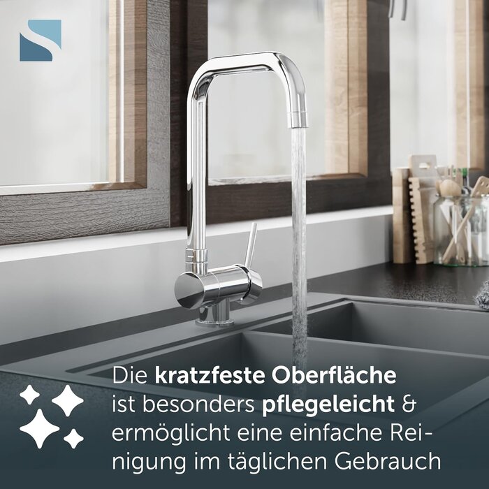 Vorfenster-Küchenarmatur, 360° schwenkbar, verchromt - 34% Rabatt