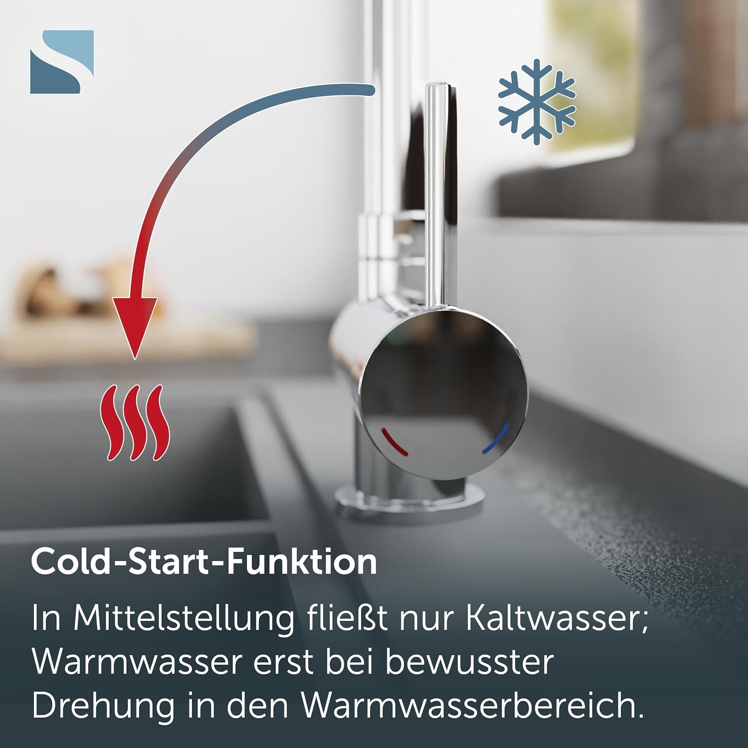 Vorfenster-Küchenarmatur, 360° schwenkbar, verchromt - 34% Rabatt