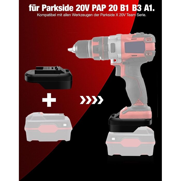 Akku-Adapter für Parkside 20V auf Einhell 18V - 29% Rabatt