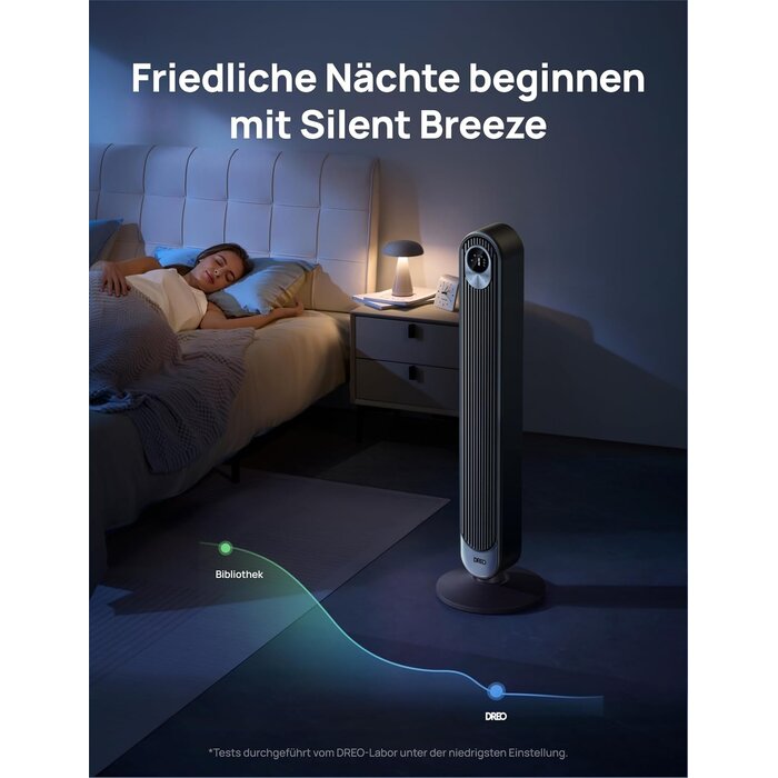 42 Zoll Turmventilator, Schwarz - 34% Rabatt auf dieses Outlet-Produkt