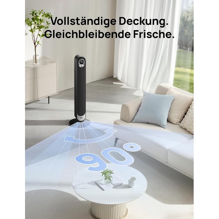 42 Zoll Turmventilator, Schwarz - 34% Rabatt auf dieses Outlet-Produkt