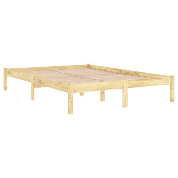 Bettgestell massives Kiefernholz 180x200 cm unbehandelt - 34% Rabatt