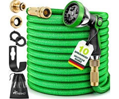 Flexibler Gartenschlauch 30m mit Spritze & Aufroller - 44% Rabatt