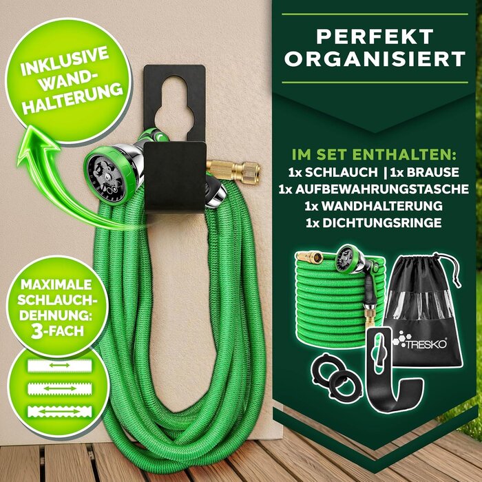 Flexibler Gartenschlauch 30m mit 10-Funktionen-Spritze - 33% Rabatt