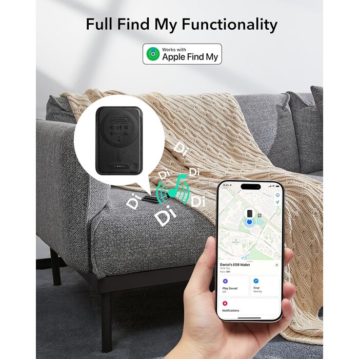 MagSafe Kartenhalter mit Find My & RFID - Schwarz - 32% Rabatt