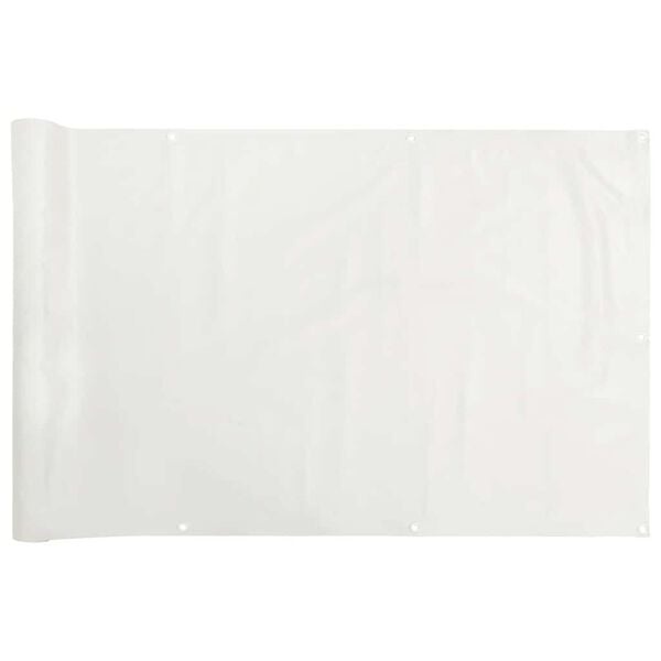 Balkonsichtschutz 400x120 cm PVC Weiß - 31% Rabatt