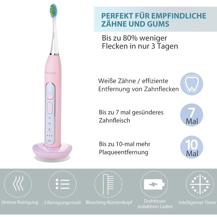 Schallzahnbürste Rosa: 31% Rabatt auf Retourenware