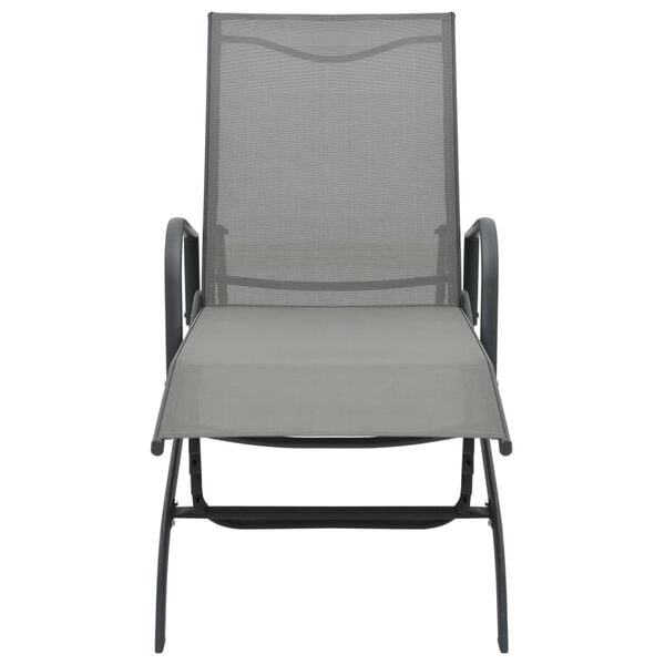 Sonnenliege Stahl/Textilene Grau - 34% Rabatt - 200 x 58 x 32 cm