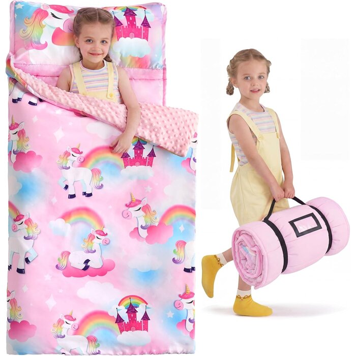 Kinderschlafmatte Einhorn, 139x51 cm, rollbar - 30% Rabatt