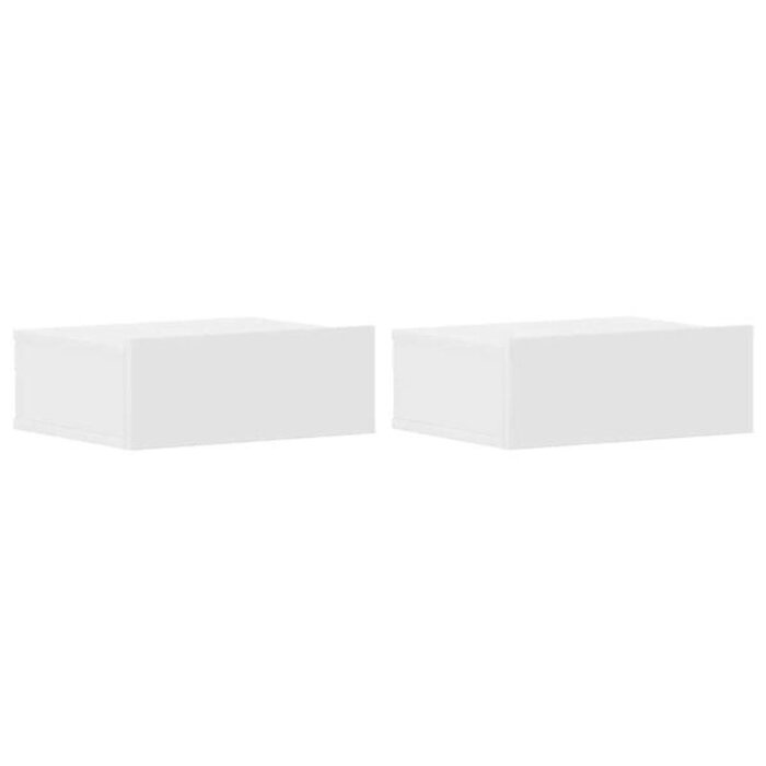 Wand-Nachtschrank 2er-Set, Weiß, 40x30x15 cm - 33% Rabatt