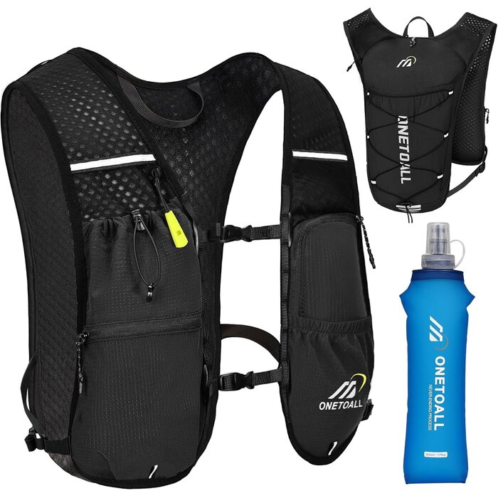 Laufweste 6L Trinkblase - Schwarz und Blau - 500ml - 31% Rabatt