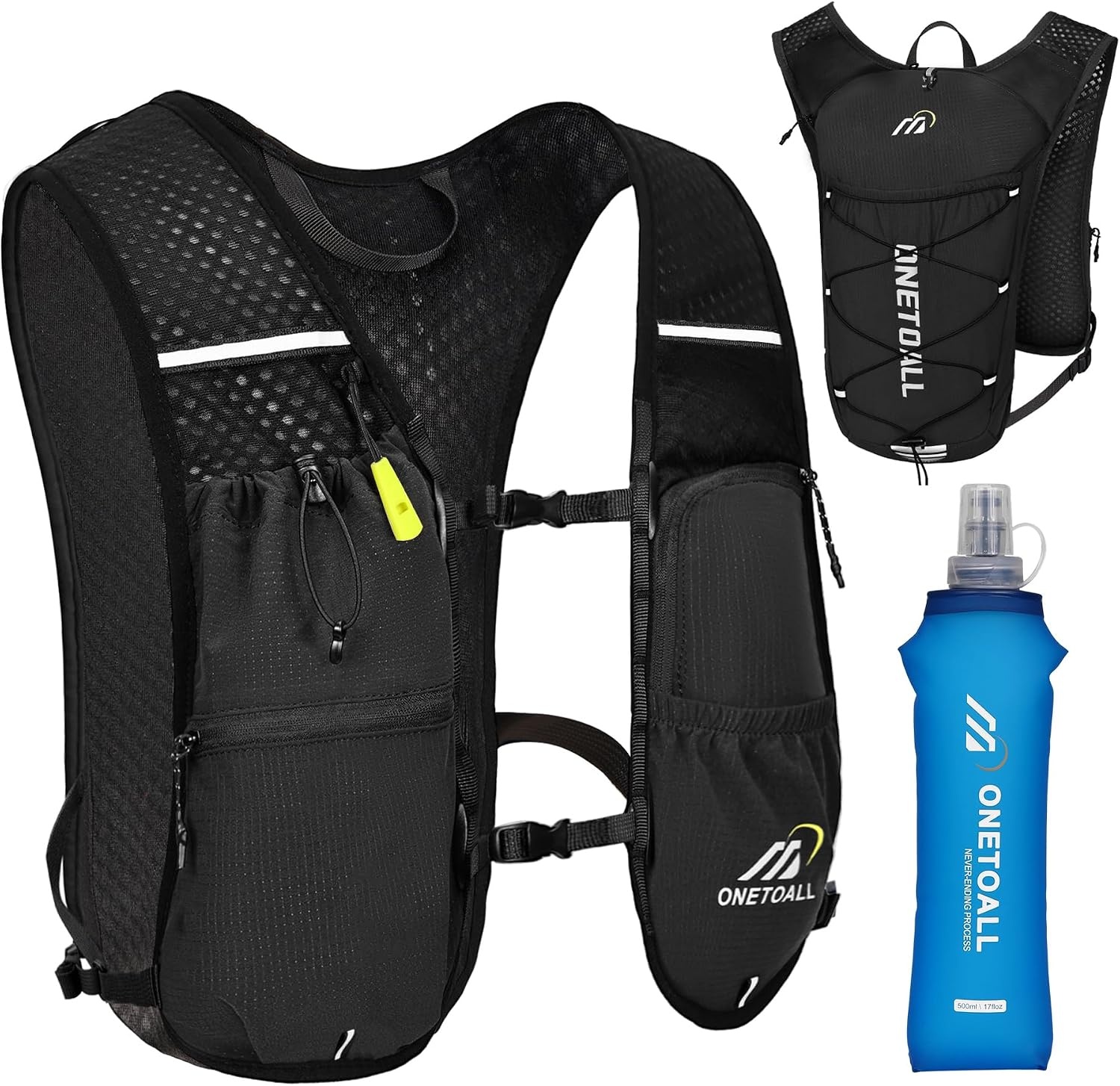 Laufweste 6L Trinkblase - Schwarz und Blau - 500ml - 31% Rabatt