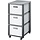 Rollcontainer 3 Schubladen Rattan-Optik Weiß - 32% Rabatt - Outlet