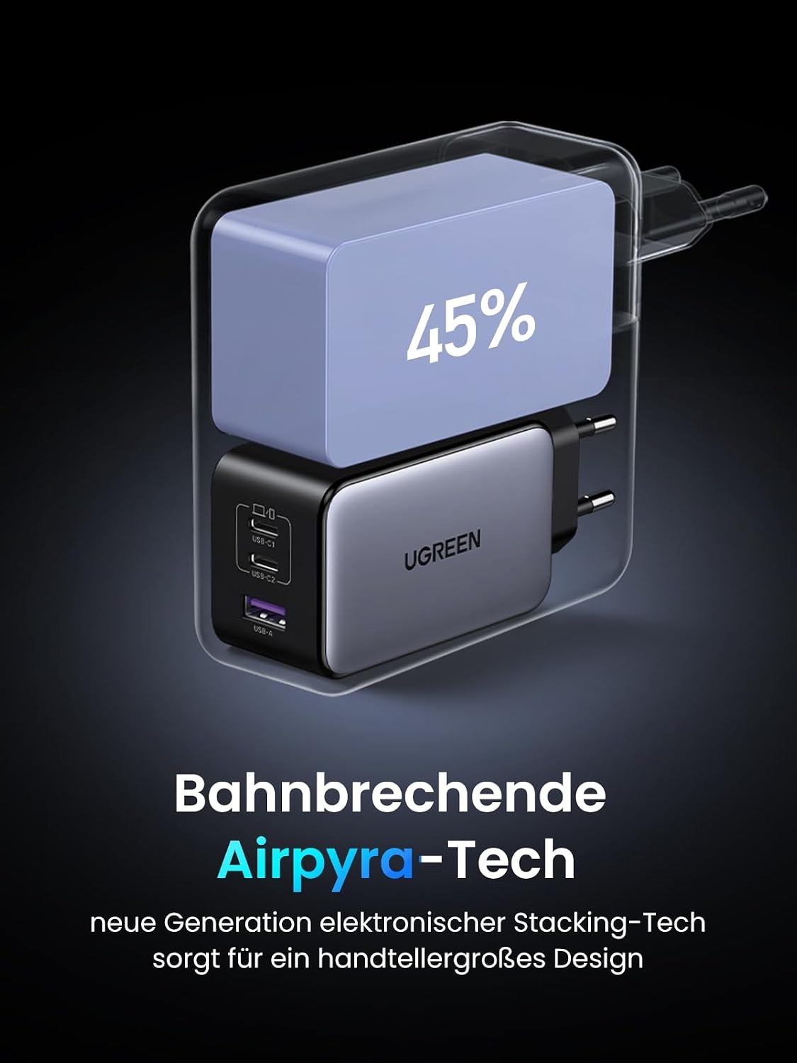 100W USB-C Schnellladegerät - Kompakt & Leistungsstark - 31% Rabatt