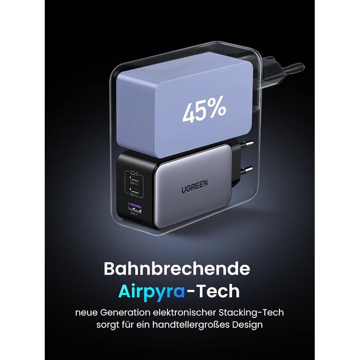 100W USB-C Schnellladegerät - Kompakt & Leistungsstark - 31% Rabatt